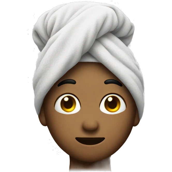 Cute emoji with towel on the head emoji