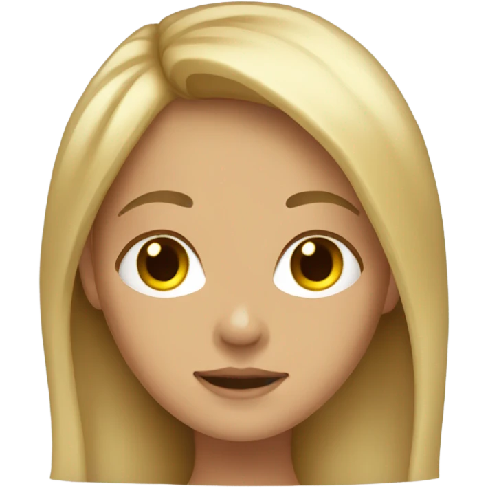 Girl with dirty blonde hair emoji