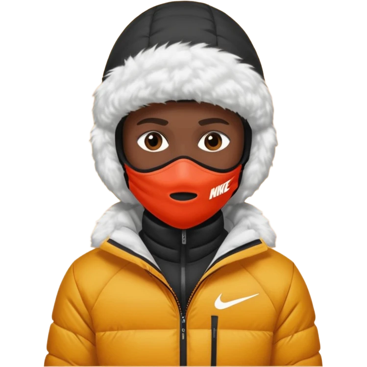 Person with Nike ski mask on emoji