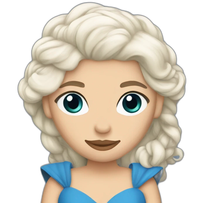 daenerys targaryen in blue dress emoji