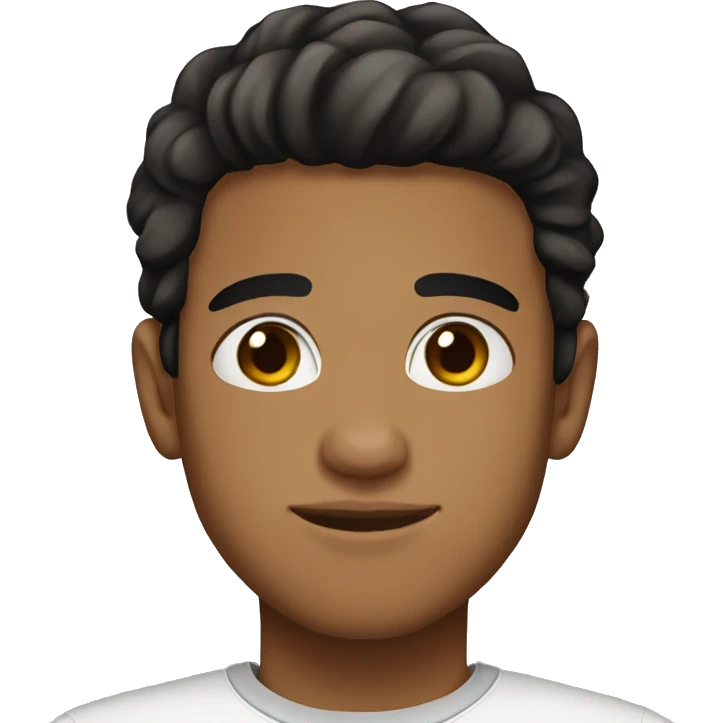 22 year old man brown eyes black hair brown light skin emoji