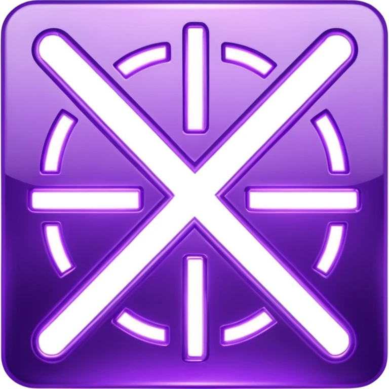 glitter purple symbol cancel emoji