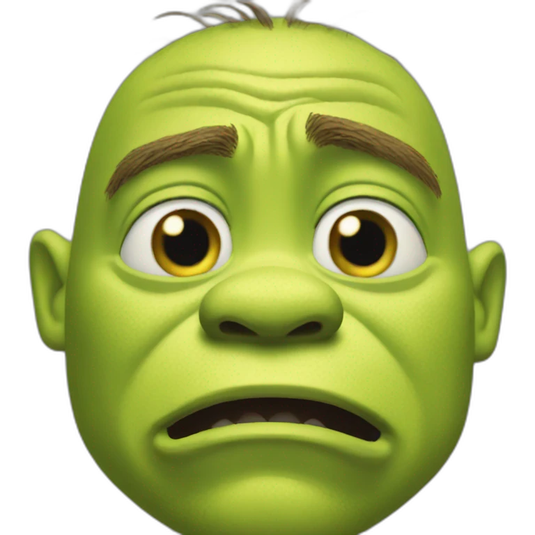 Shrek crying emoji