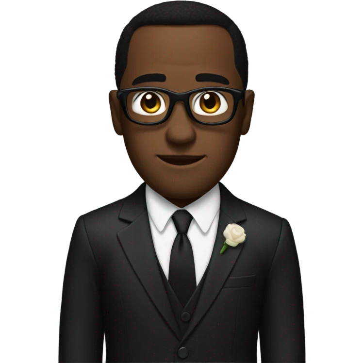 diddy in black suit emoji