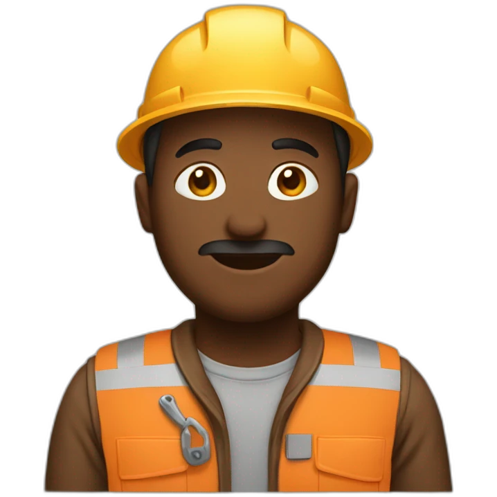 Worker man brown overall emoji