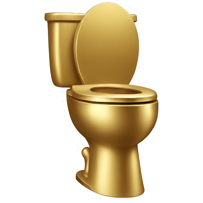 Gold toilet emoji