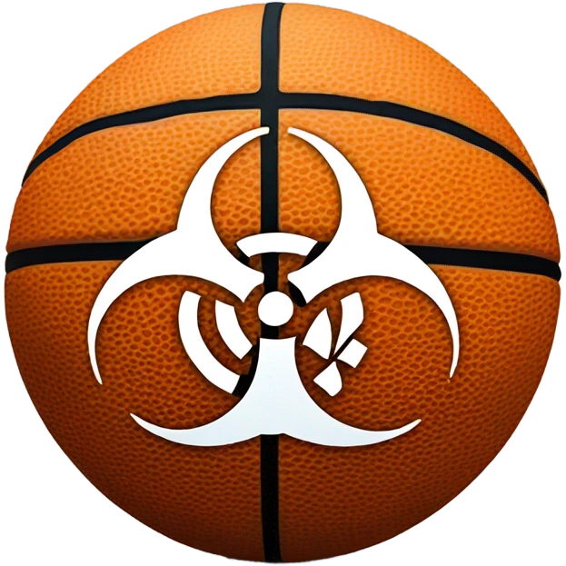 Biohazard symbol on a baller  emoji