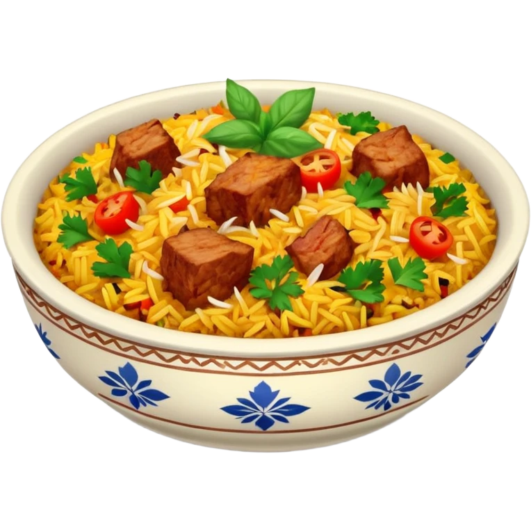 A bowl of biryani emoji
