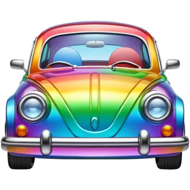 rainbow car emoji