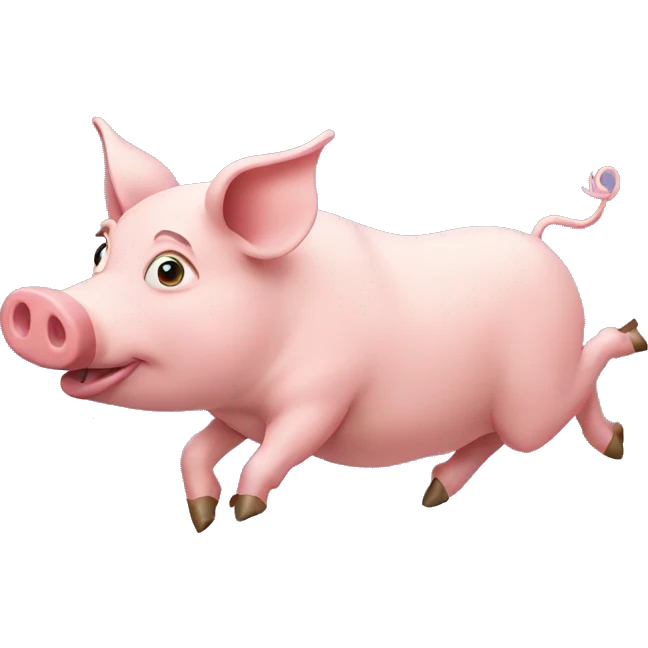 Pig flying  emoji