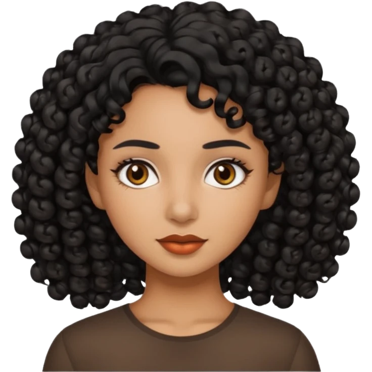 Morena do cabelo cacheado emoji