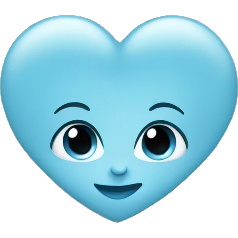 Baby blue heart emoji
