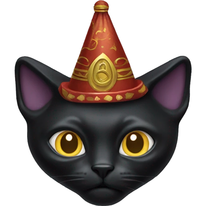 Black cat zoltar emoji
