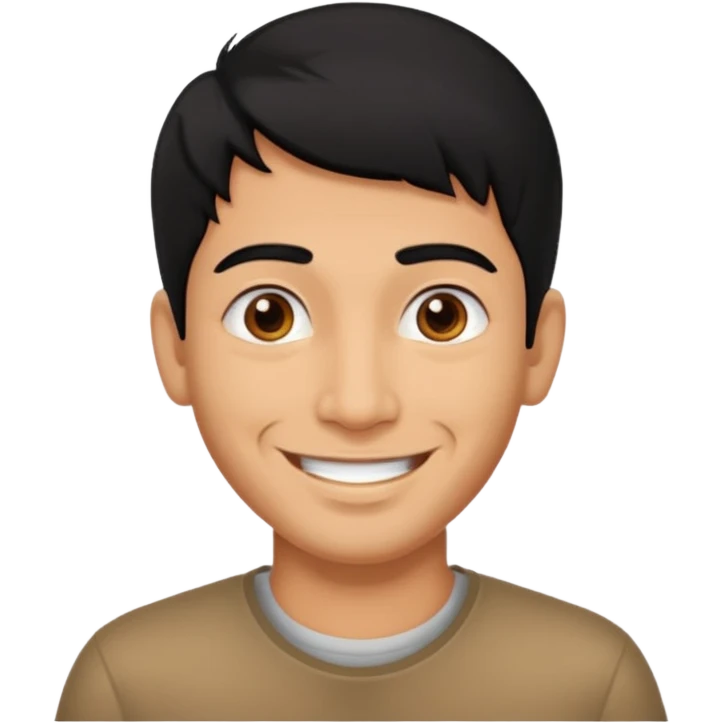 Indian fat guy south Indian black hair ,tan darker skin emoji