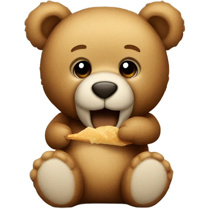 teddy bear eating  emoji