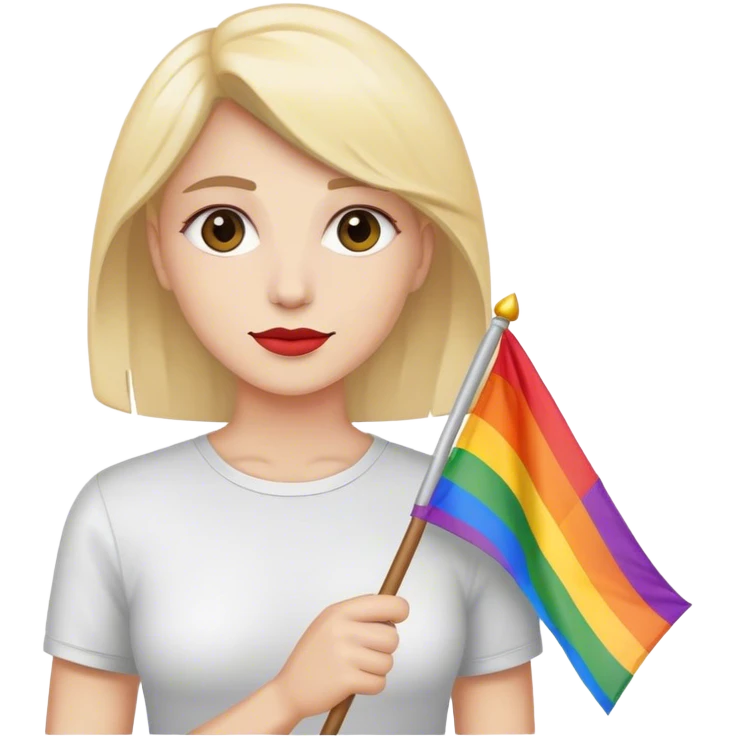 woman with lgbt flag emoji