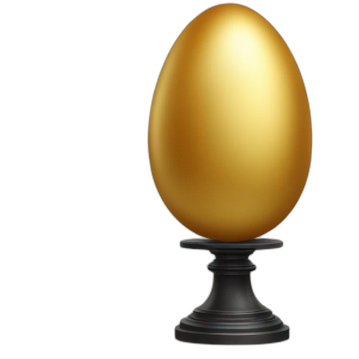 golden belgian egg on pedestal emoji