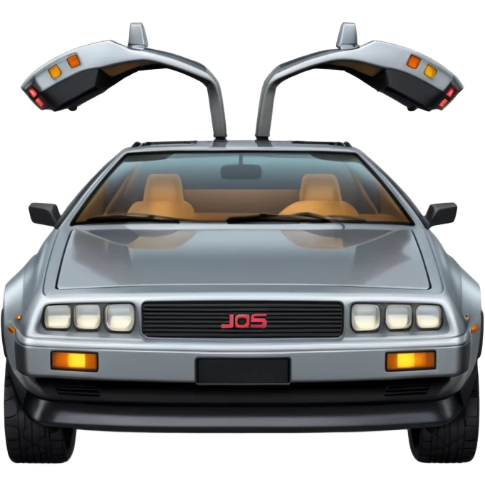 Delorean time machine emoji