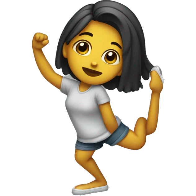 A girl who dabs emoji