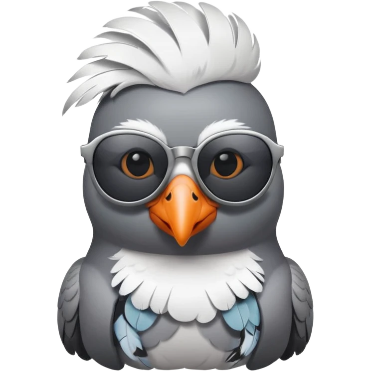 una paloma cool con lentes de sol emoji