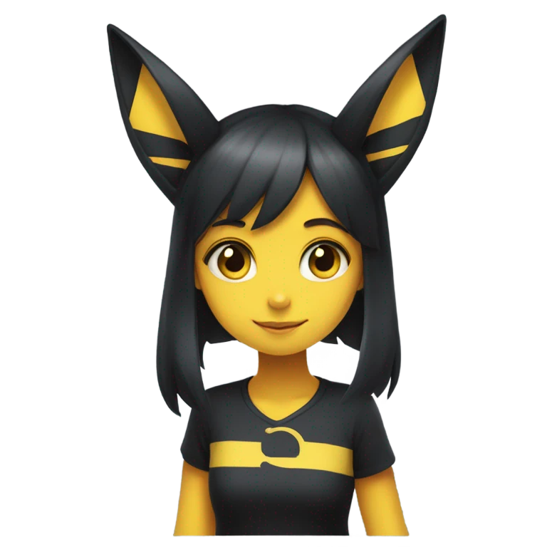 Girl next to umbreon Pokemon emoji