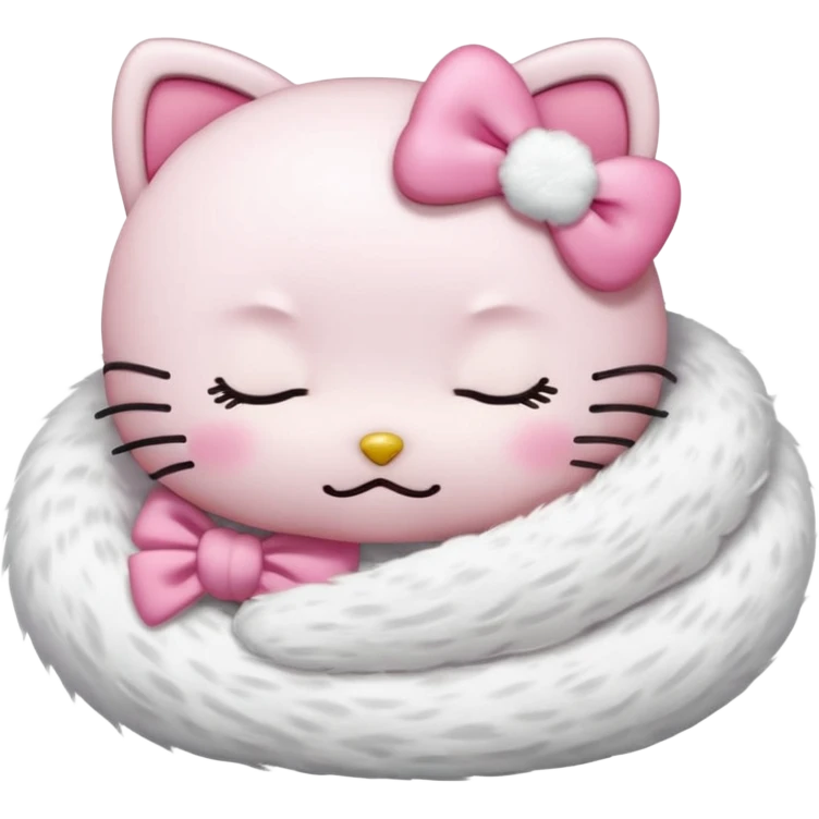 Sleeping hello kitty emoji
