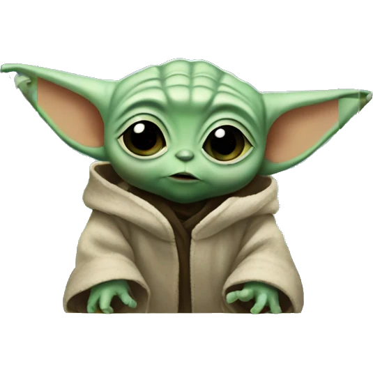 baby yoda in a tram emoji