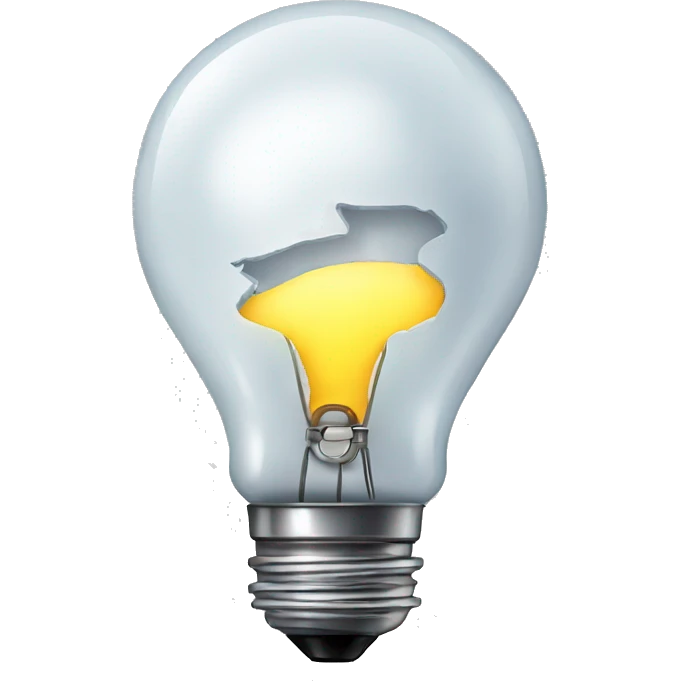 broken lightbulb emoji