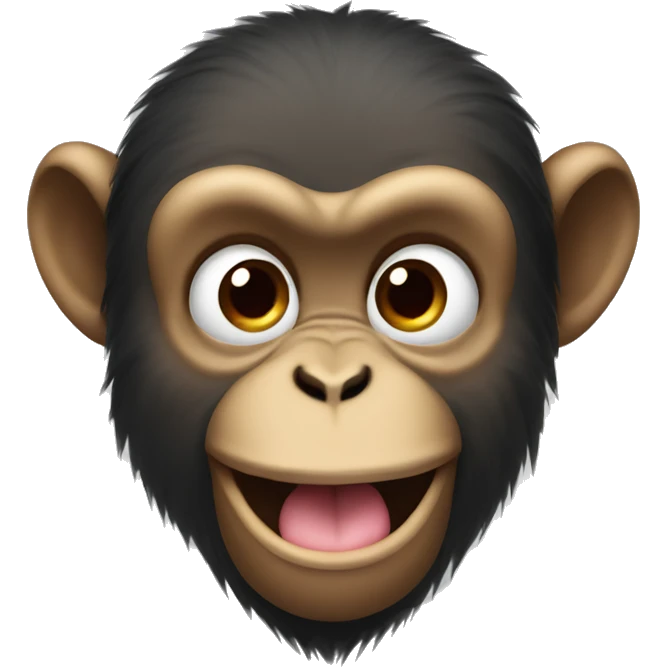Monkey pulling his ears and sticking his tongue out emoji