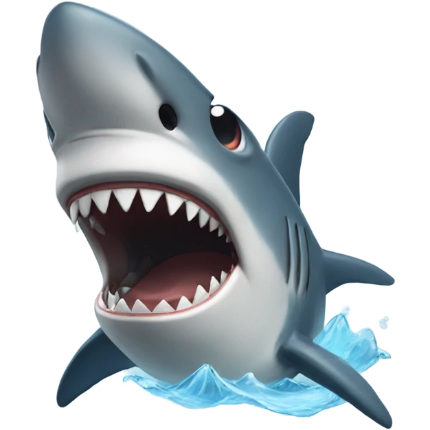 Crying shark emoji