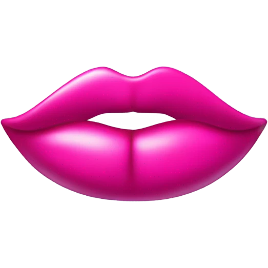 Pink lipstick mark emoji