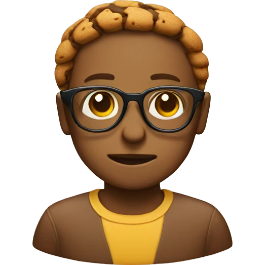 cookie wearing glasses emoji
