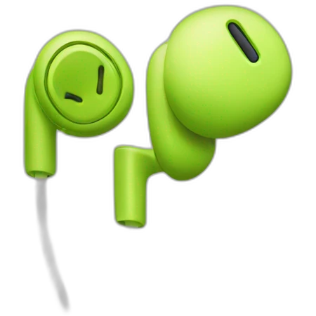 wireless earphones from apple. emoji