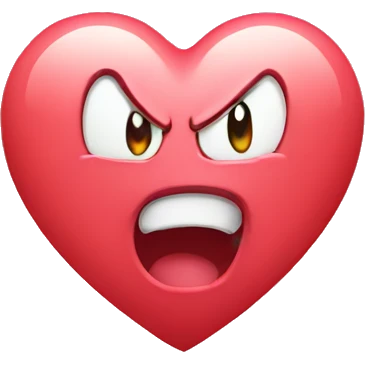 kawaii cute angry heart emoji