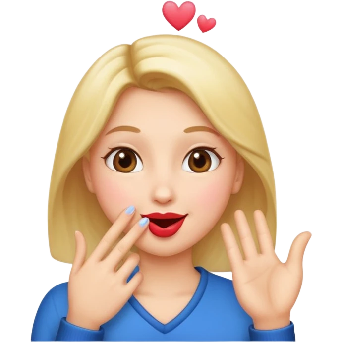 Blow kiss funny emoji