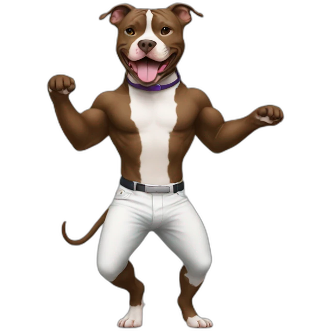 Pitbull bailando emoji