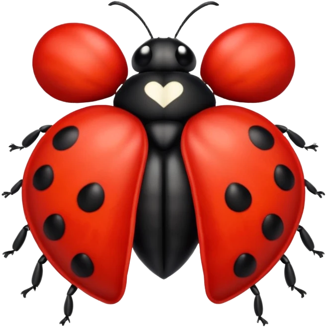 ladybug but the black dots are black hearts emoji
