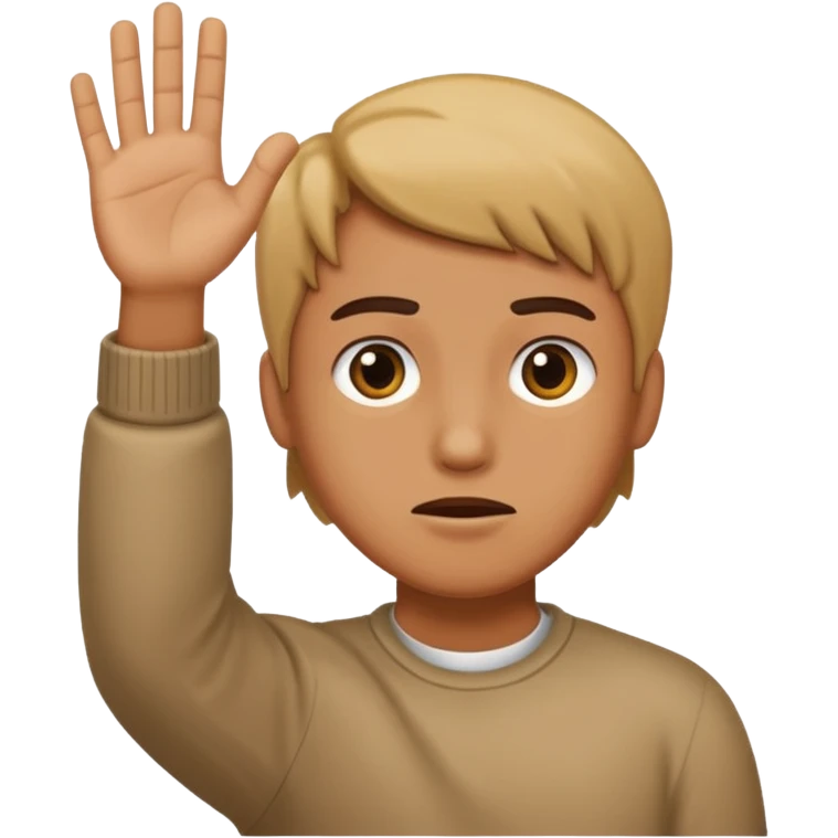 holding up a hand confused to stop emoji
