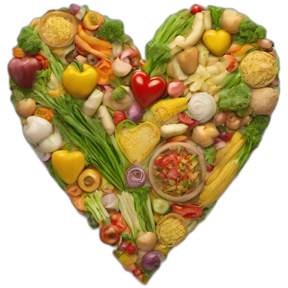 Heart Made out of Food emoji