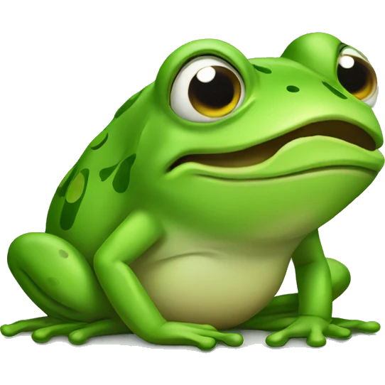 tired frog emoji