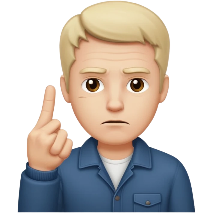 White man middle finger emoji