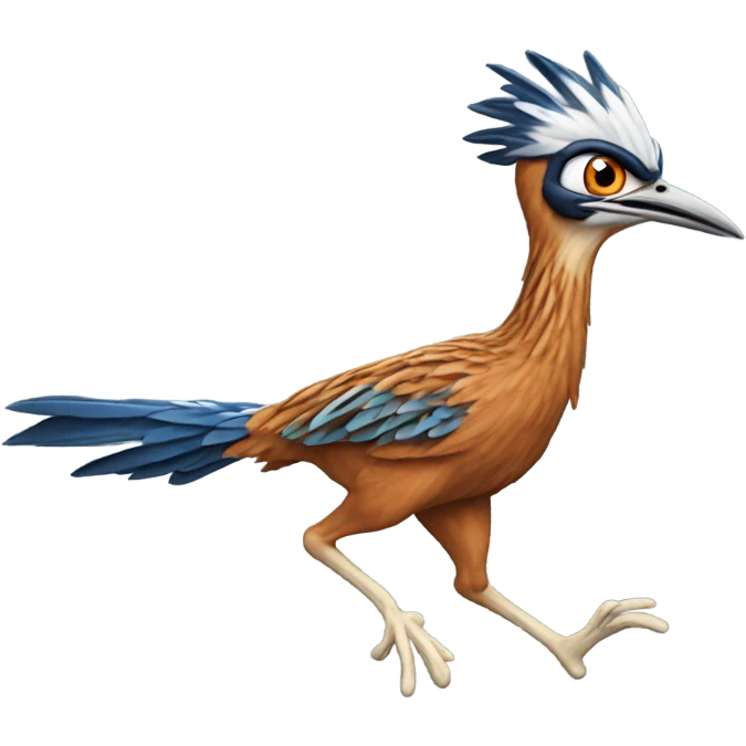 Realistic roadrunner running emoji