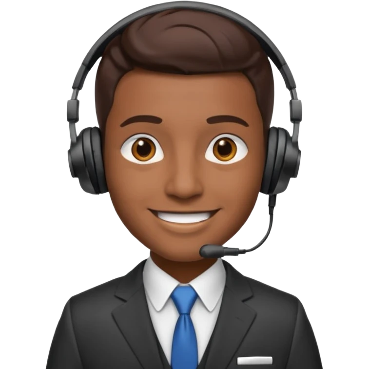 a sales agent with headphones emoji