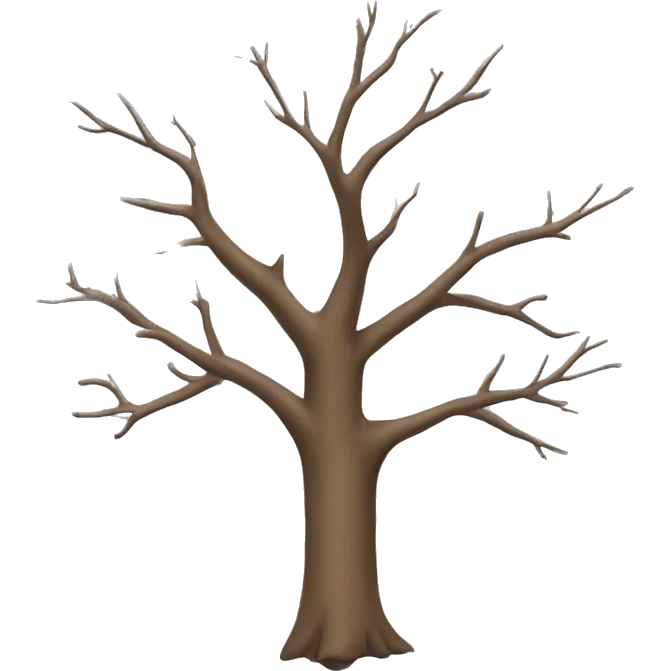a bare tree without leaves emoji