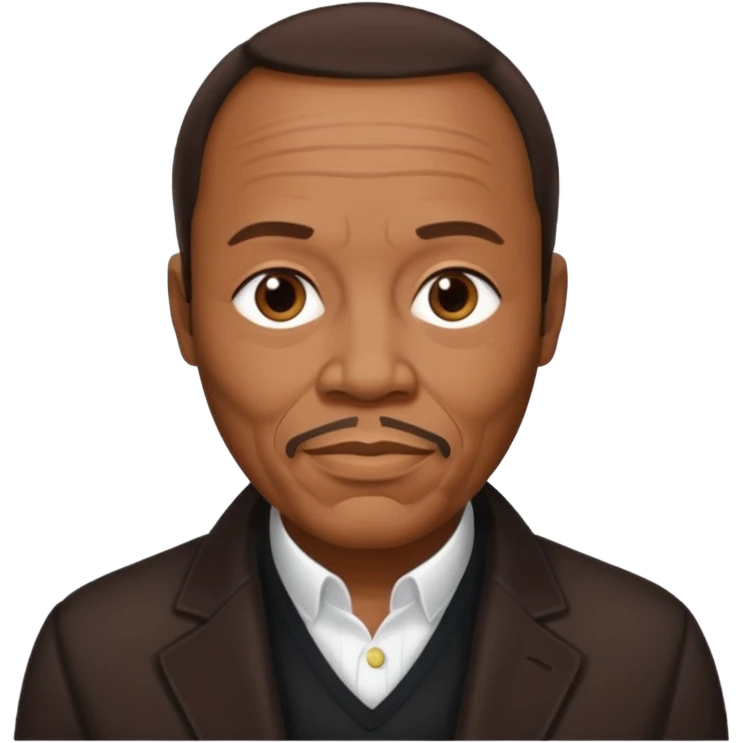 Quincy Jones with dark brown hair emoji
