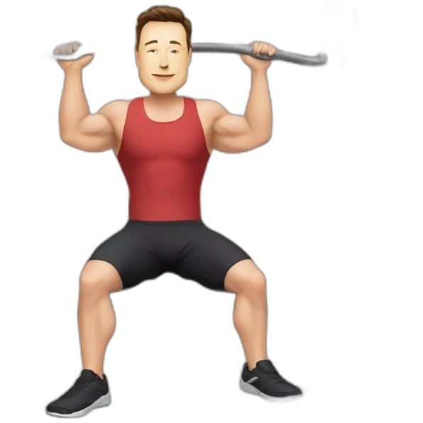 Elon musk at gym emoji