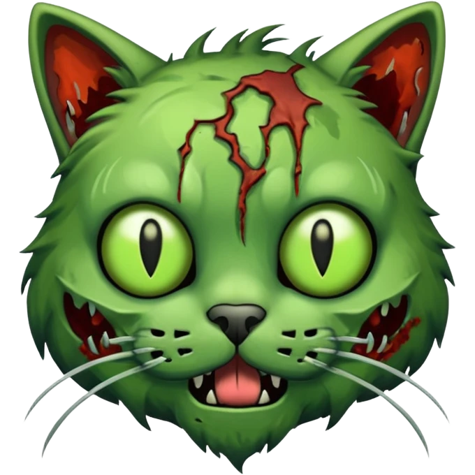 Zombie cat emoji