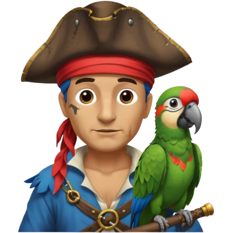 pirate and parrot emoji