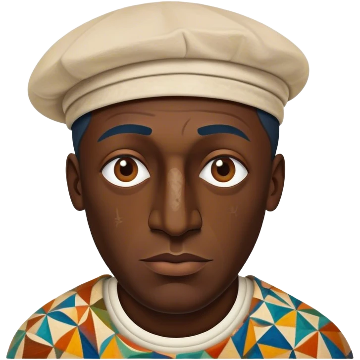 Cinematic Realistic Pablo Picasso Portrait Emoji, depicted as a visionary artist with abstract expressive features and a creative aura, rendered with rich textures and dynamic artistic lighting that captures his revolutionary spirit. emoji