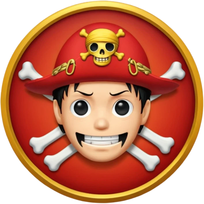 Luffy pirate logo emoji